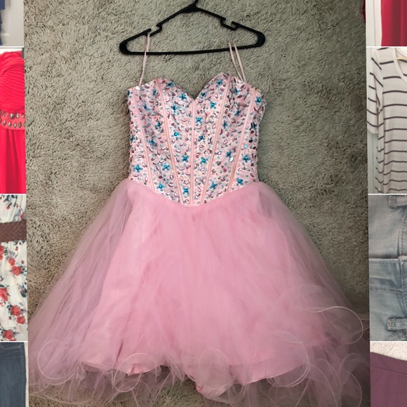 Strapless Beaded Corset Dress - Picture 1 of 3